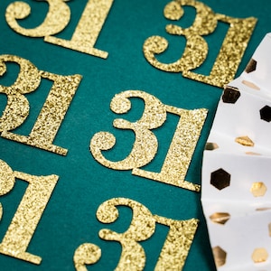 31st Birthday Confetti   Party Favors 31st Anniversary Decorations Party Decorations Number 31 Number Cutout   (20 Colors Available)