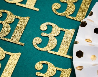 31st Birthday Confetti   Party Favors 31st Anniversary Decorations Party Decorations Number 31 Number Cutout   (20 Colors Available)