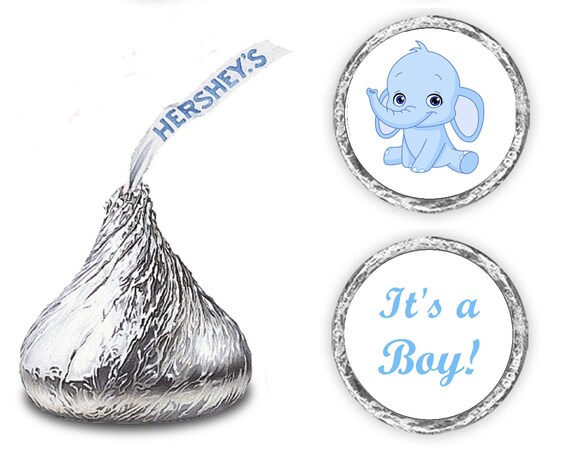 Mini Candy Stickers Gray Elephants Set of 324 Light Blue