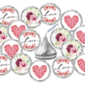 324 Wedding Favors Floral Theme Wedding Stickers  Weddings Bridal Shower Engagement Party bachelorette Party Favors (CANDY NOT INCLUDED)