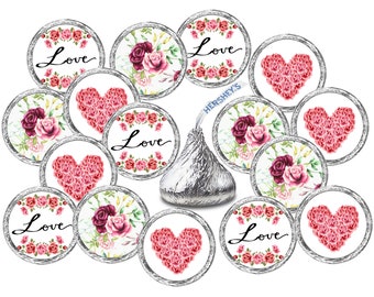 324 Wedding Favors Floral Theme Wedding Stickers  Weddings Bridal Shower Engagement Party bachelorette Party Favors (CANDY NOT INCLUDED)