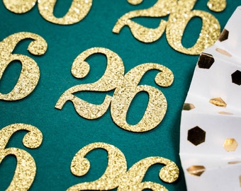 26th Birthday Confetti   Party Favors 26th Anniversary Decorations Party Decorations Number 26 Number Cutout  (20 Colors Available)