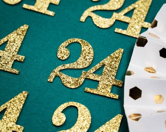 24th Birthday Confetti   Party Favors 24th Anniversary Decorations Party Decorations Number 24 Number Cutout   (20 Colors Available)