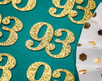 93rd Birthday Confetti   Party Favors 93rd Anniversary Decorations Party Decorations Number 93 Number Cutout   (20 Colors Available)