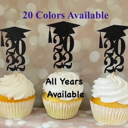 Graduation Cupcake Toppers Customizable Etsy