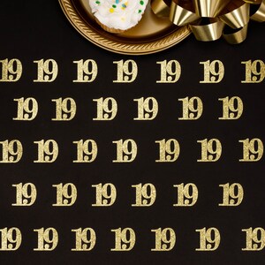 19th Birthday Confetti Party Favors 19th Anniversary Decorations Party ...