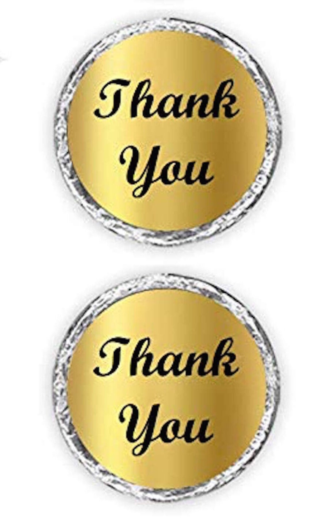 216 Gold Foil Thank You Stickers Labels Weddings Bridal Shower Etsy UK