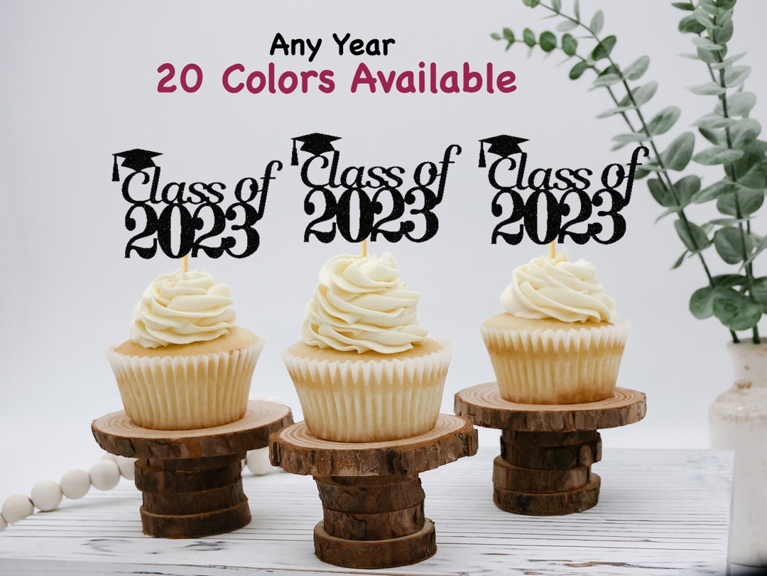 Class of 2025 Cupcake Toppers SET of 12 Graduation Cupcake Toppers