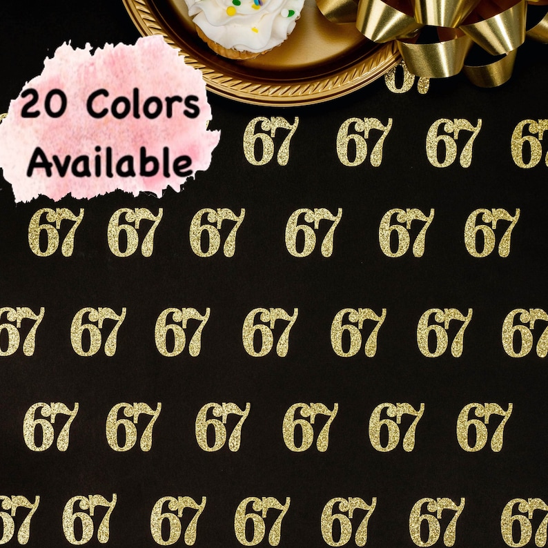 67th Birthday Party Confetti Party Favors 67th Anniversary Decorations ...