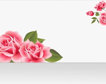 Floral Tented Table Place Cards for Wedding Bridal Shower Bachelorette Engagement Party Dinner Party Banquet Easy Folding 2"x3.5" Pack of 50