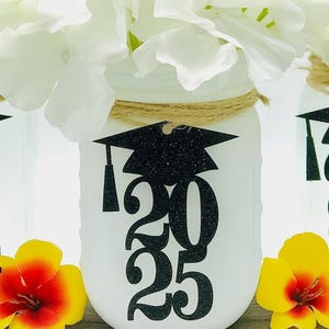 2026 Graduation Decorations Class of 2026 (20 Colors Available) Graduation Centerpieces 2025 for Mason Jar Tags  ( ANY YEAR) Class Reunion