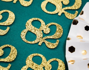 82nd Birthday Confetti   Party Favors 82nd Anniversary Decorations Party Decorations Number 82 Number Cutout   (20 Colors Available)