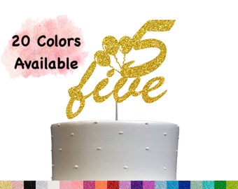 5th Birthday Cake Topper | Number Five Cake Topper | 5th Birthday Party Decorations | Age 5 Milestone Celebration | Birthday Party Supplies