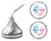 324 Gender Reveal Shower Pink and Blue Footprints Kisses Labels For Baby Shower Stickers Wrappers Favors (pink blue) (CANDY NOT INCLUDED) 