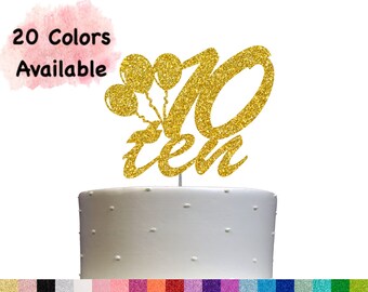 10th Birthday Cake Topper | Number Ten Cake Topper | 10th Birthday Party Decoration | Age 10 Milestone Celebration | Birthday Party Supplies