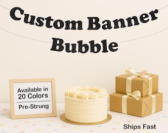 Custom Banner Bubble Style | Birthday Party Decorations | Baby Shower Decor | Kids Birthday Banner | Personalized Party Banner | Event Decor