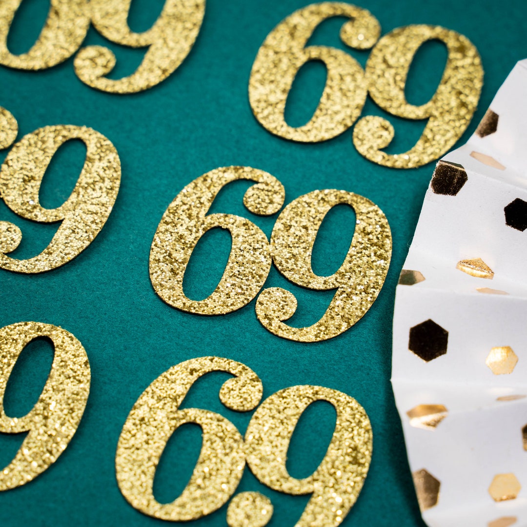 69th Birthday Confetti Party Favors 69th Anniversary Decorations Party ...