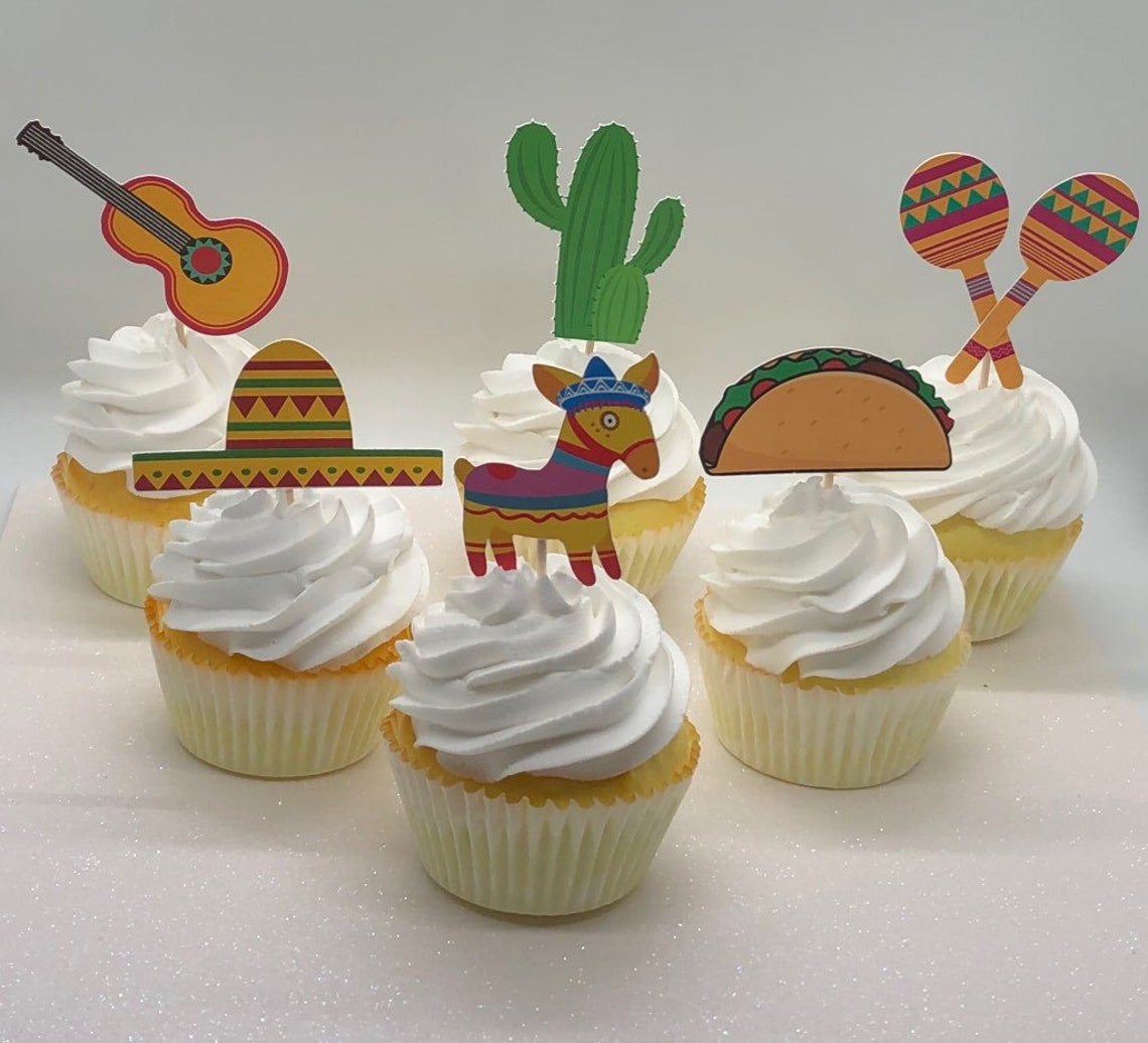 fiesta-cupcake-toppers-set-of-12-fiesta-theme-cupcake-toppers-etsy