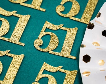 51st Birthday Confetti   Party Favors 51st Anniversary Decorations Party Decorations Number 51 Number Cutout   (20 Colors Available)
