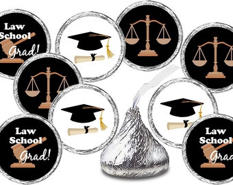 Law School Graduation Party Stickers (Set of 216) (CANDY NOT INCLUDED)