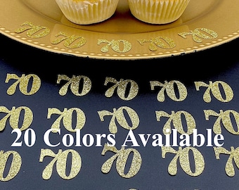 70th Birthday confetti  (1 inch ) Adult Party Glitter 70th Birthday Party Decorations number confetti age 70 birthday party