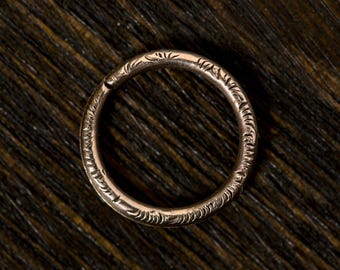 Antique Genuine Georgian English 15K Gold Ornate Engraved Split Ring Connector