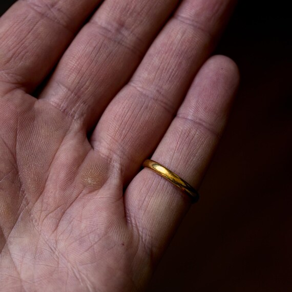Top Quality Antique English 22K Gold Wedding Band Ring 'god With