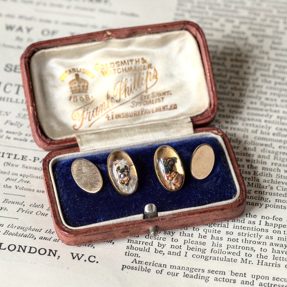 Astounding Antique English 18K Gold Essex Crystal 