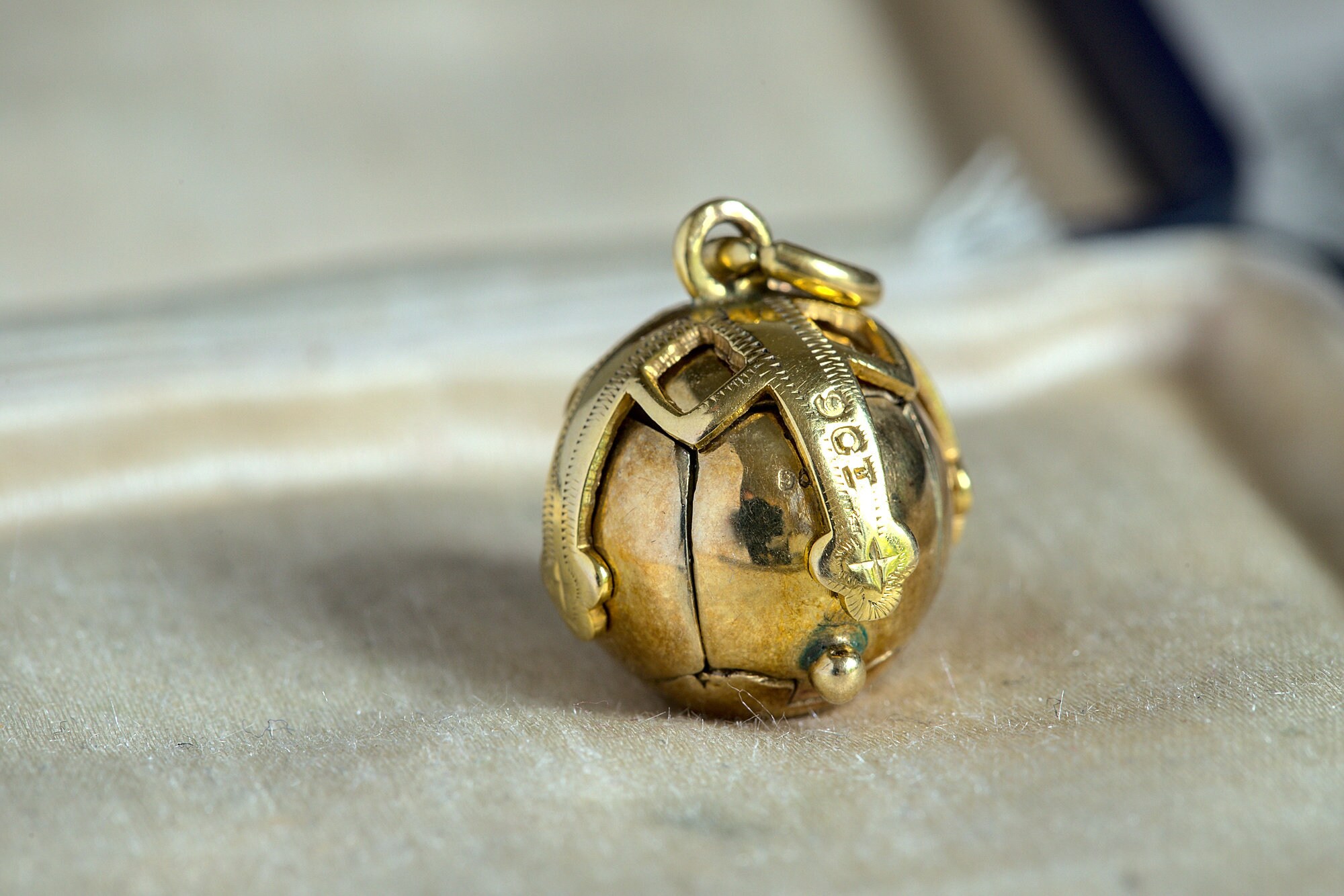 Vintage English Solid 9k Gold Silver Masonic Orb Etsy India