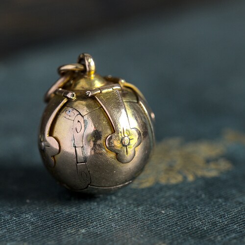 Antique English 9k Gold Silver Masonic Orb Transforming Etsy