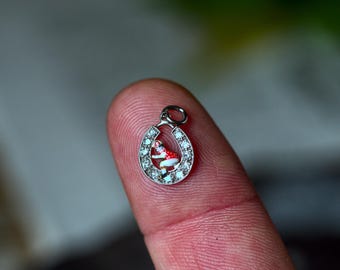 【 FUMSUP TOUCH WOOD チャーム 】 ビクトリア朝～第一次大戦中 Antique English WWI Silver & Wood Fumsup Good Luck Charm
