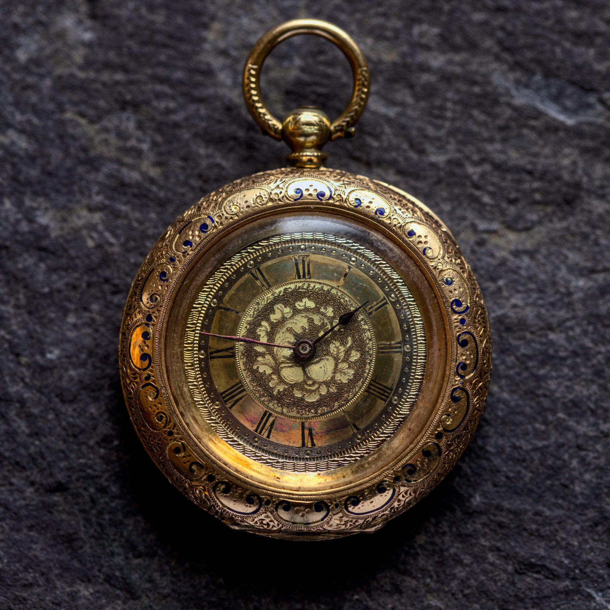 Genuine Antique Swiss 14K Gold Enamel Ornate Pocket Watch C1890 Dimier Freres Etsy Canada