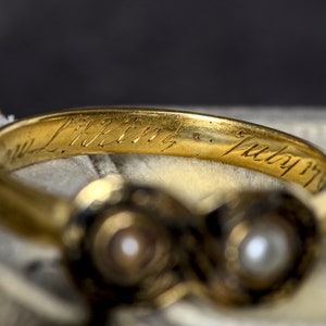 Unique Antique English 22K Gold Band Ring w/High Political Provenance 1767 image 7