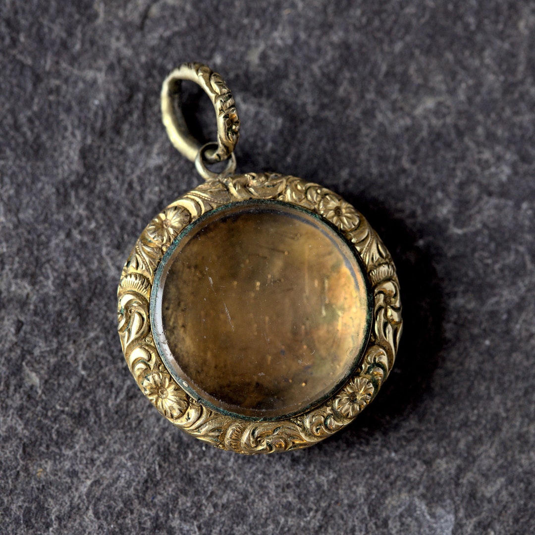 Lovely Antique Genuine Georgian English Gold Locket Pendant Charm C1810 ...