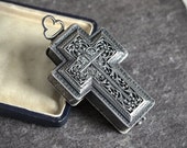Unique Antique Victorian Silver Cross Pendant Locket Watch c1850