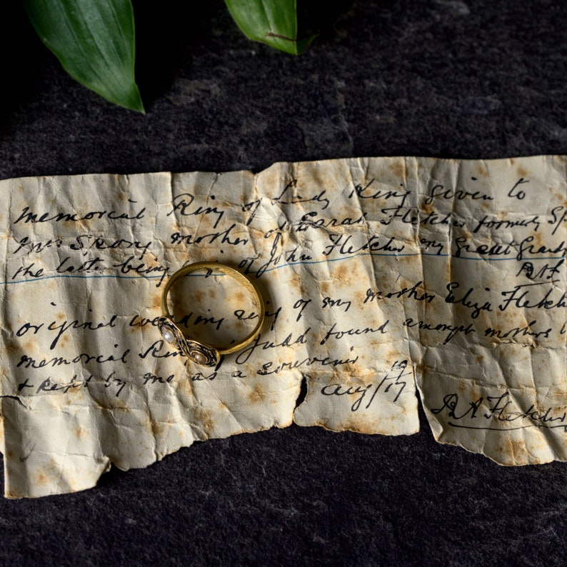 Unique Antique English 22K Gold Band Ring w/High Political Provenance 1767 image 6