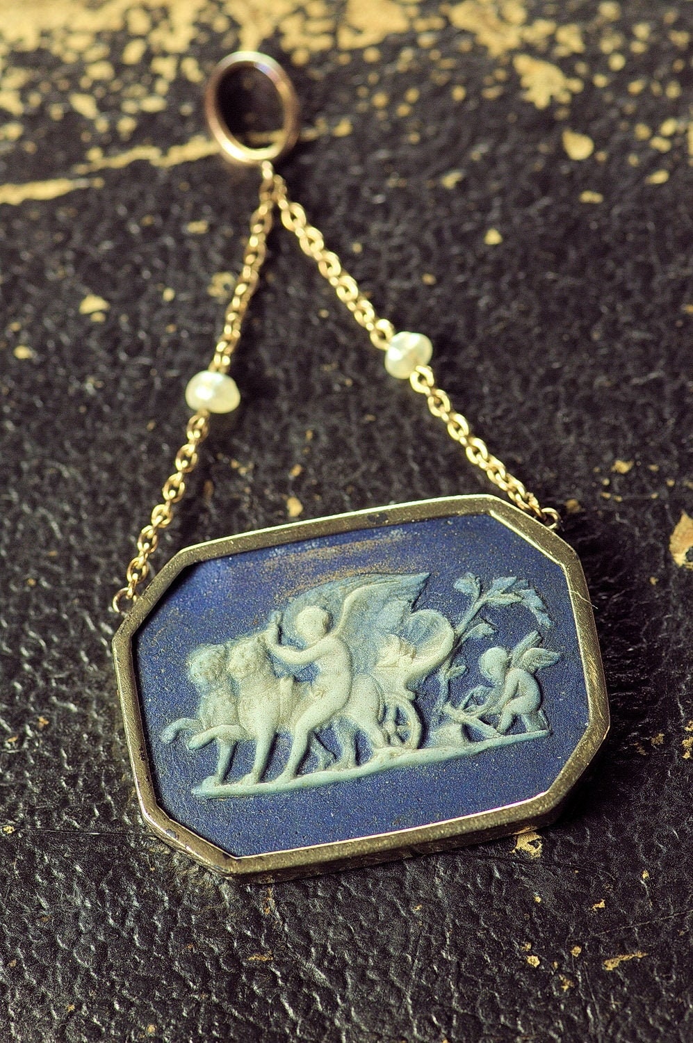 希少なアンティーク英国製初期ウェッジウッド ジャスパーウェア 9K