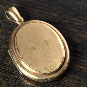 Lovely Antique Edwardian English 9K Gold Double Locket Pendant c1900