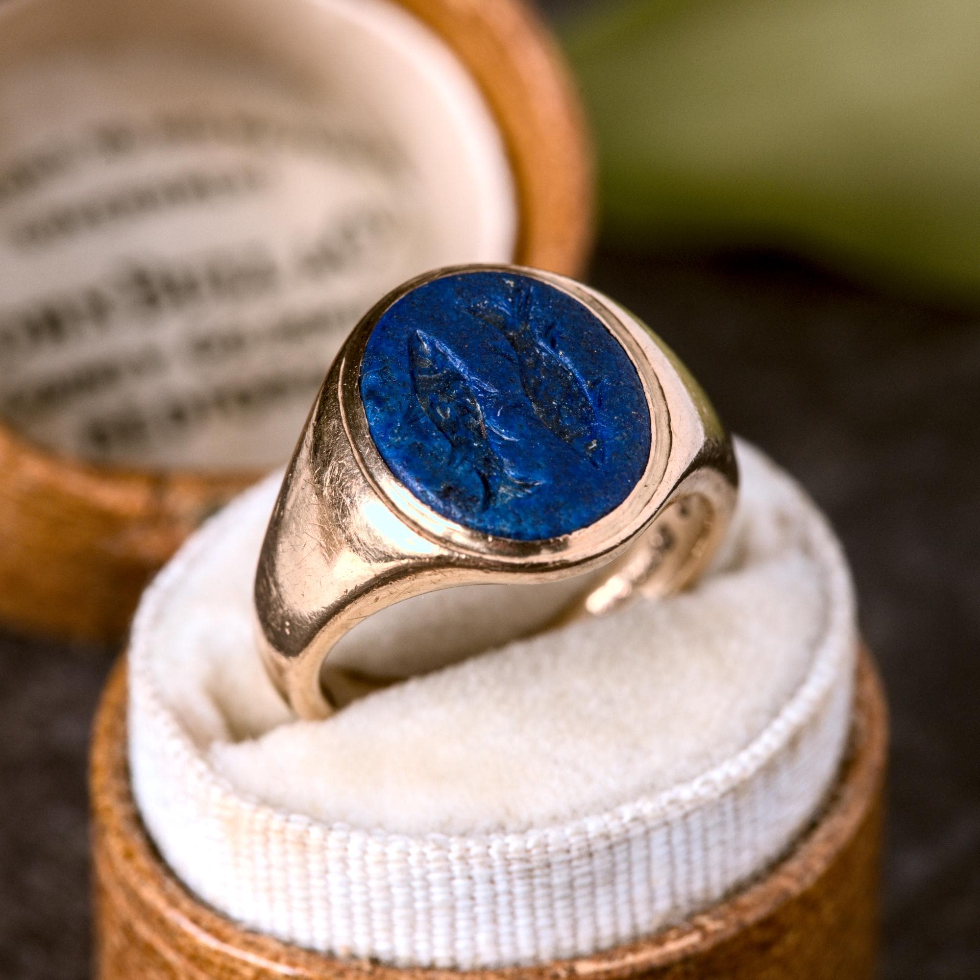 レア K14 ラピスラズリ シグネットリング 12号 ビンテージ レア K14 ラピスラズリ シグネットリング 12号 ビンテージ シグネット