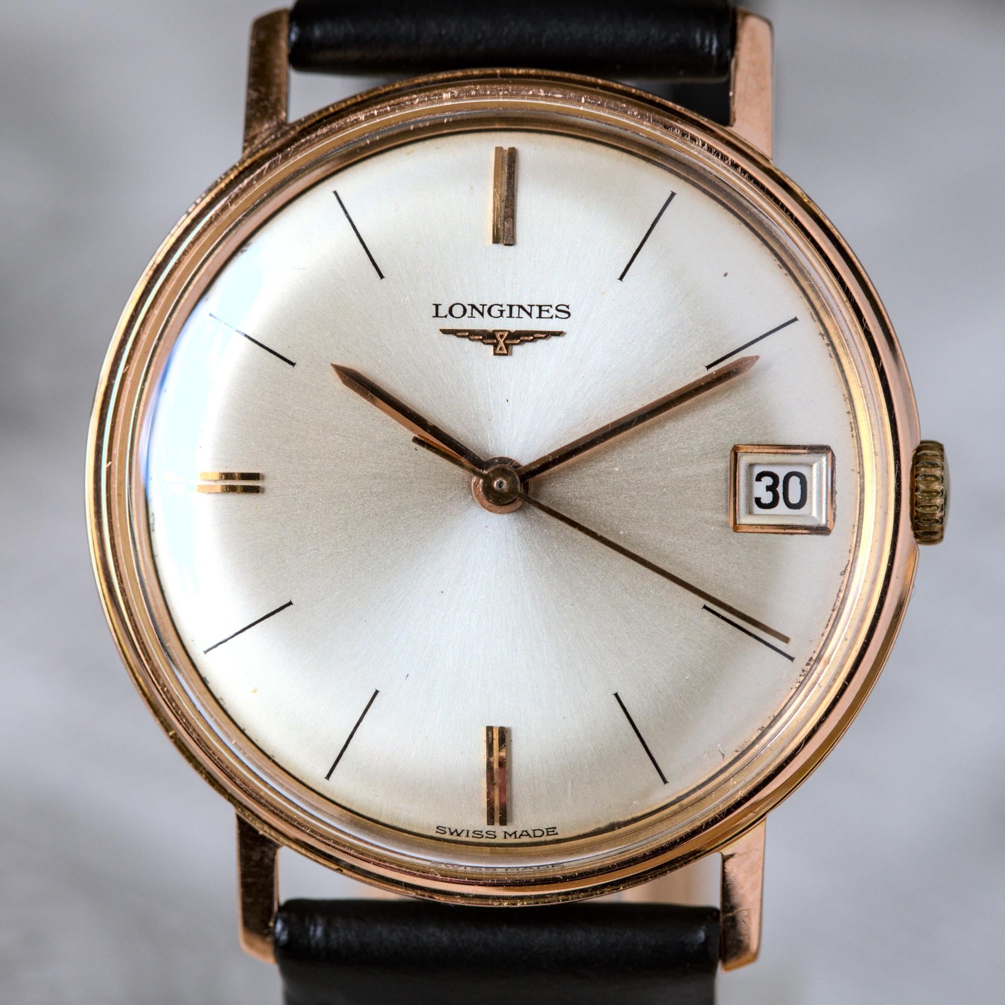 素晴らしいヴィンテージ18Kゴールドスイス製腕時計 ロンジン 手巻き