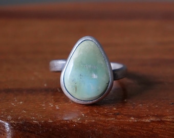 Size 7 - Carico Lake Turquoise Ring - Sterling Silver