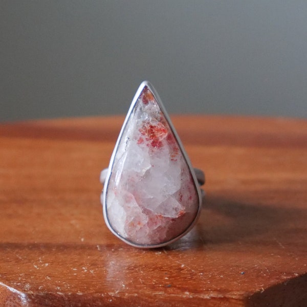 Size 9 - Sunstone Ring - Sterling Silver