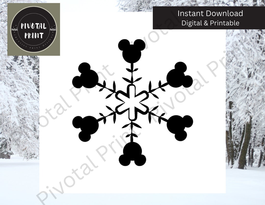 Mouse snowflake Ornament mold main image 1