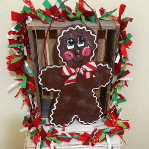 Gingerbread Hanging Sign - Christmas Sign - Rustic Christmas - Holiday - Christmas Decor
