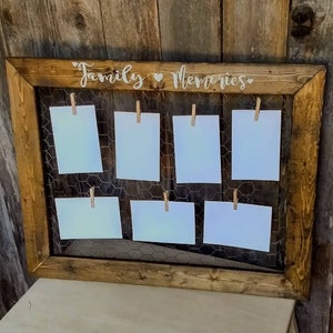 Chicken Wire Frame 21 x 27 - Chicken Wire Picture Frame - Wire Frame - Rustic Picture Frame - Personalized Picture Frame - Family Memories