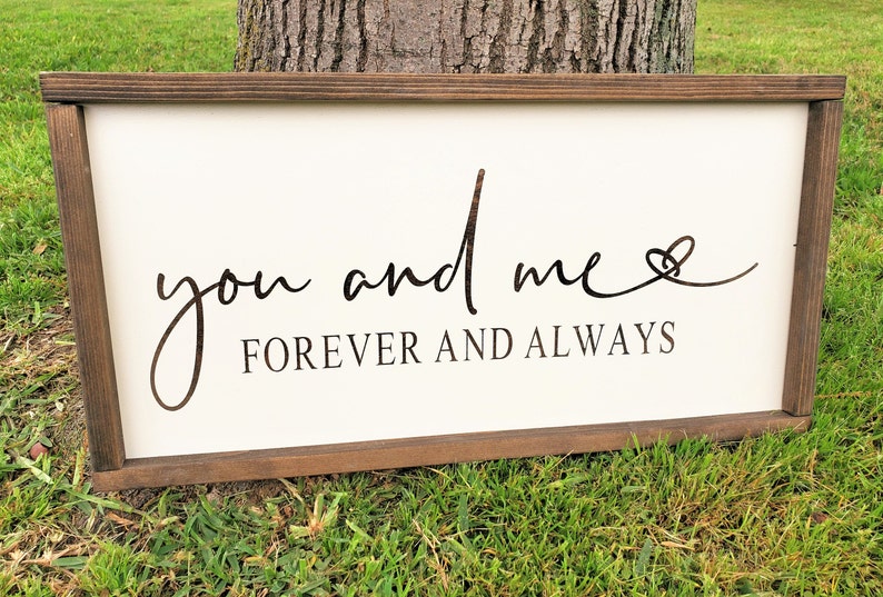 Engagement gift Farmhouse Wedding Sign You and Me Forever Together Wedding Decor Rustic Wood Sign