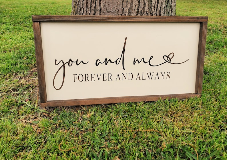 Engagement gift Farmhouse Wedding Sign You and Me Forever Together Wedding Decor Rustic Wood Sign