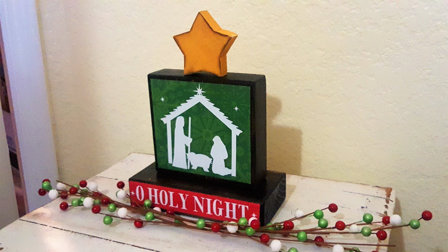 Nativity Oh Holy Night Block