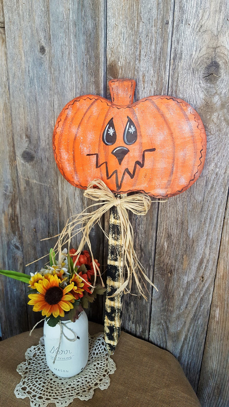 Letrero de calabaza Jack-O-Lantern imagen 1