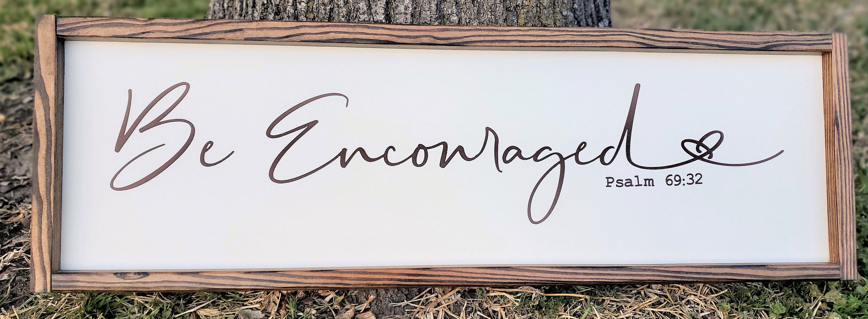 Be Encouraged Sign - Scripture Sign - Farmhouse Home Sign - Framed Sign ...